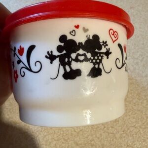 Vintage Tupperware with Disney’s Micky & Minnie Mouse! Small w/Lid. Snacks, etc